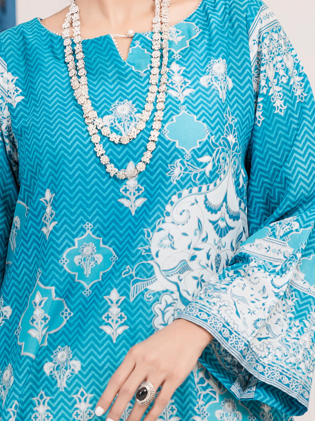 Teal Lawn Tunic - ALP-LK-1010