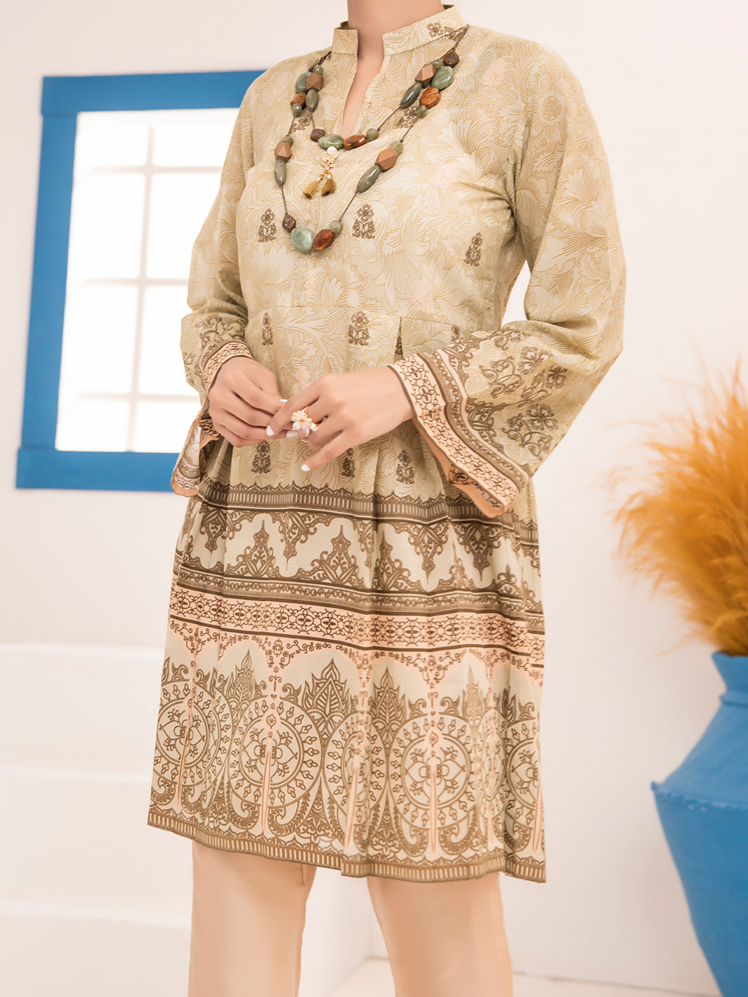 Sea Green Lawn Tunic - ALP-LK-1014