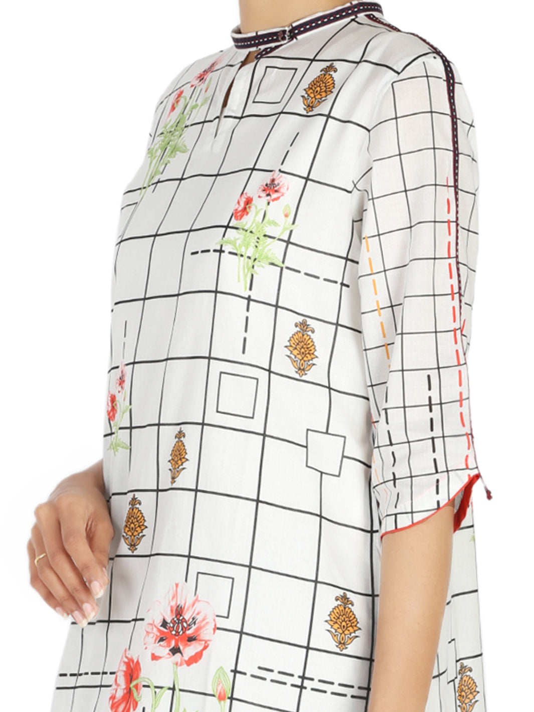 White Lawn Tunic - ALP-LK-1016A