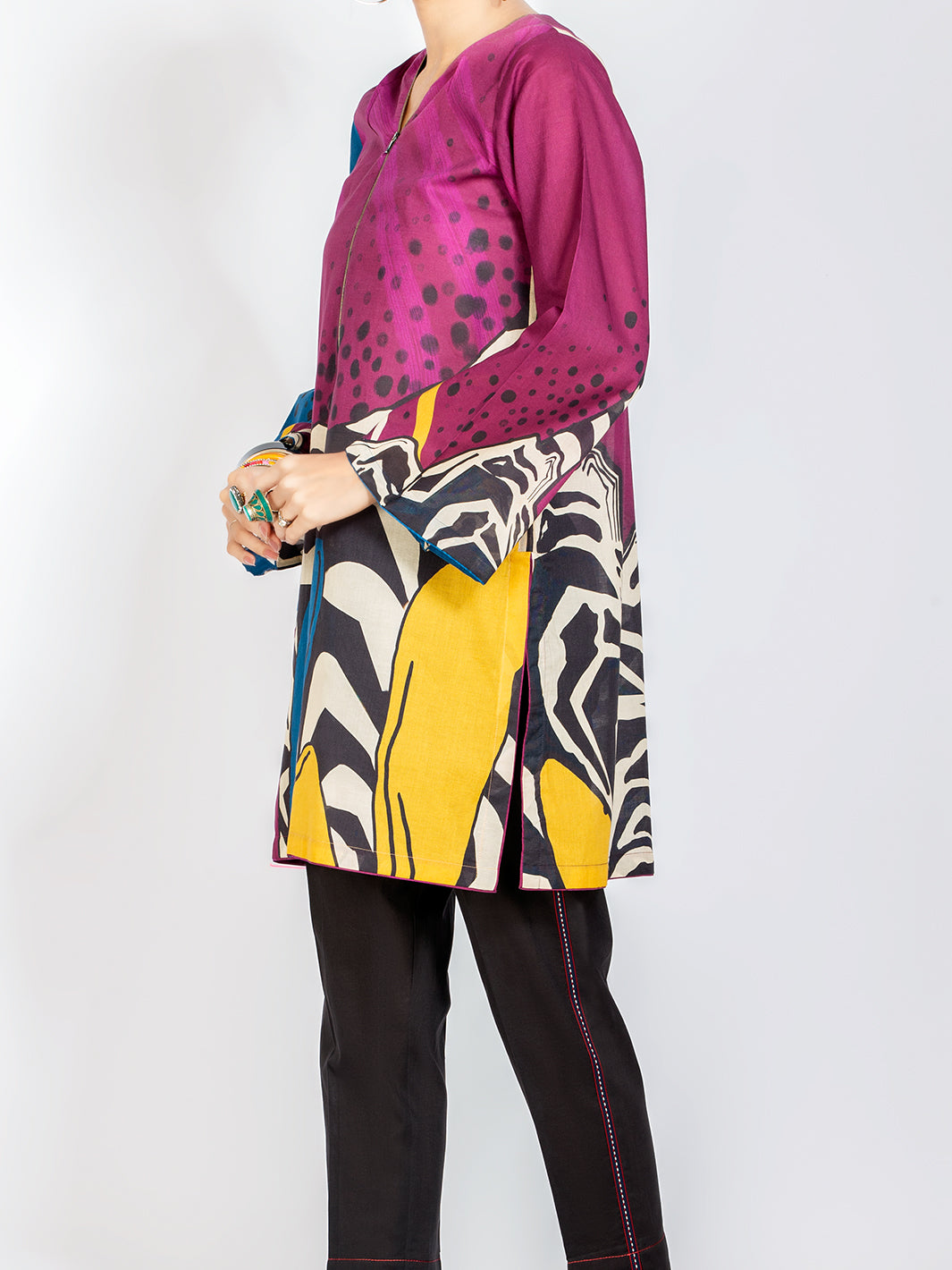 Purple Lawn Tunic - ALP-LK-1107