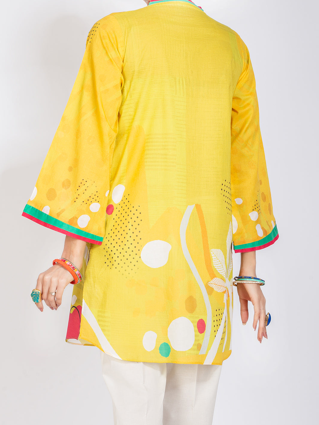 Yellow Lawn Tunic - ALP-LK-1109