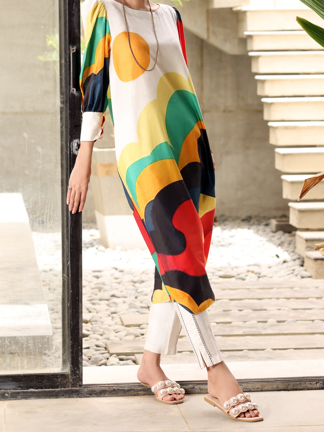 White Lawn Tunic - ALP-LK-1229