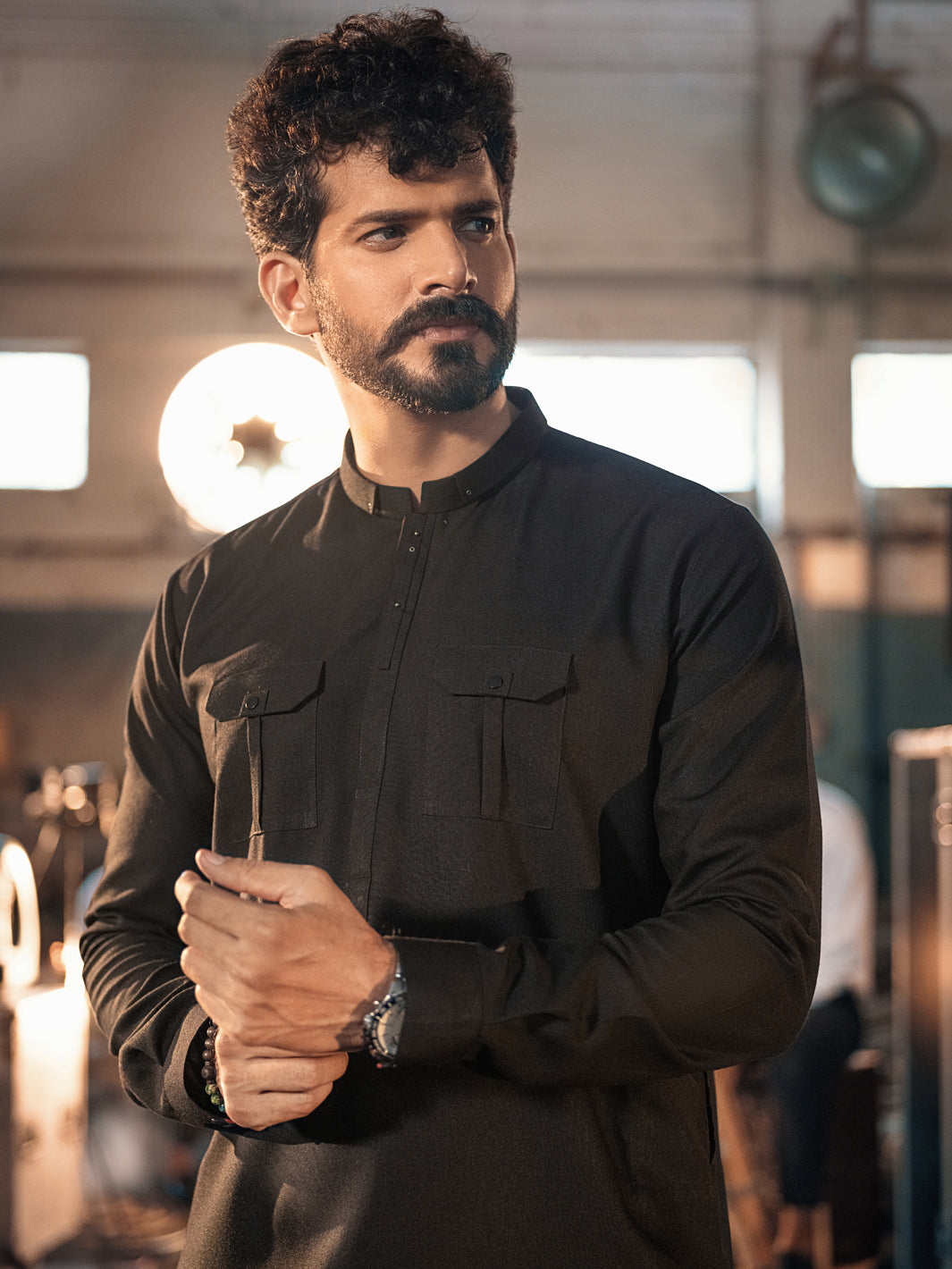 Black Blended Kurta Trouser - AL-KT-2653