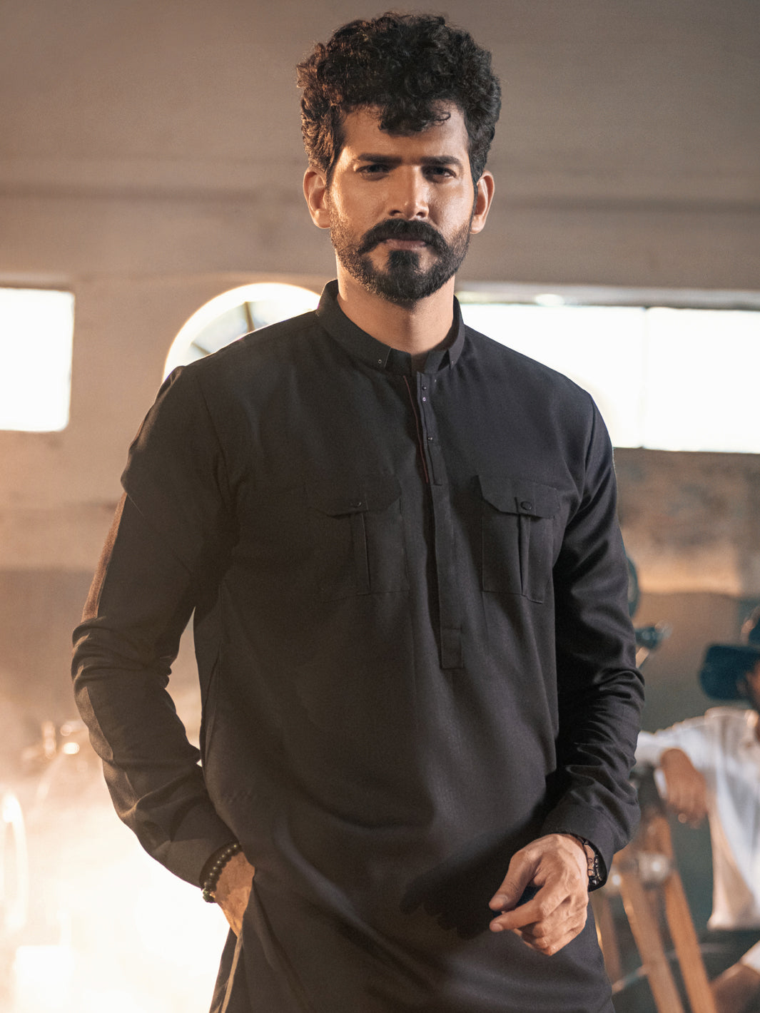 Black Blended Kurta Trouser - AL-KT-2653