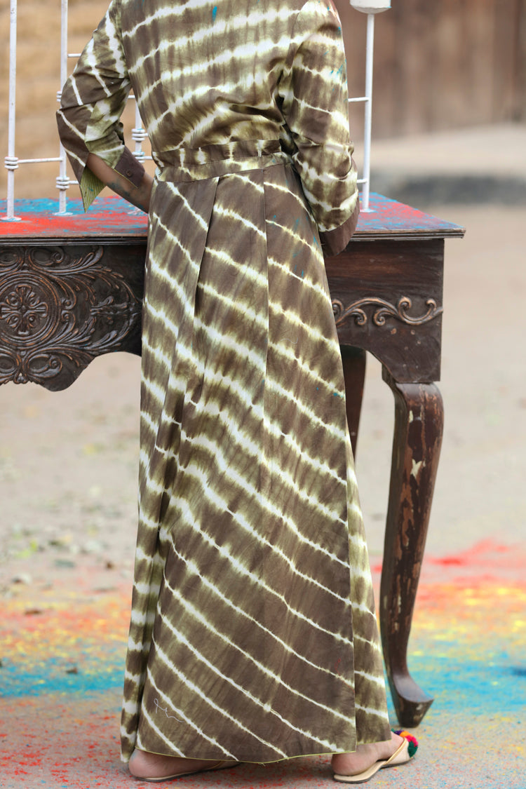 Brown Jacquard Tunic - ALP-LK-504