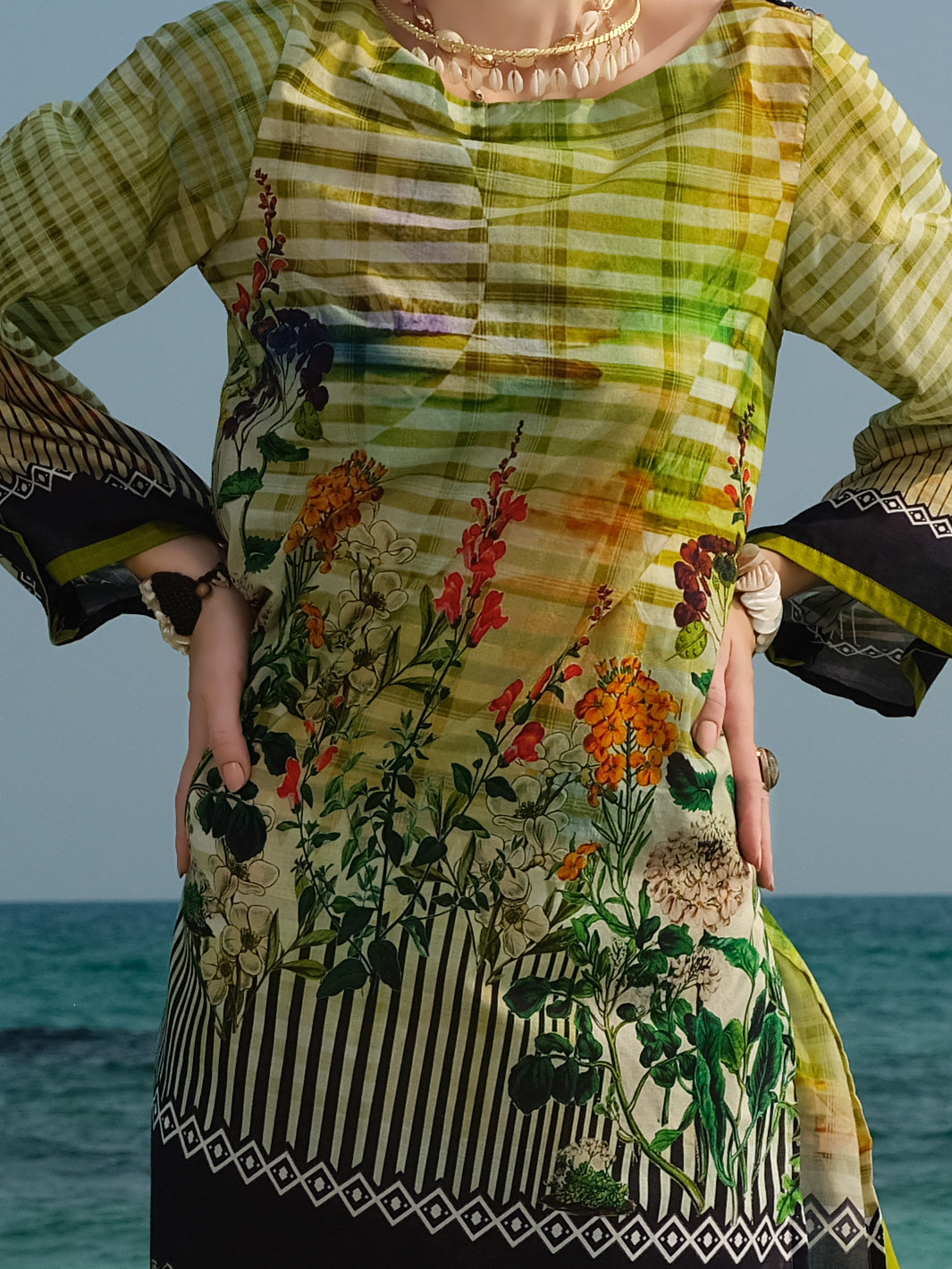 Green Lawn Tunic - ALP-LK-668