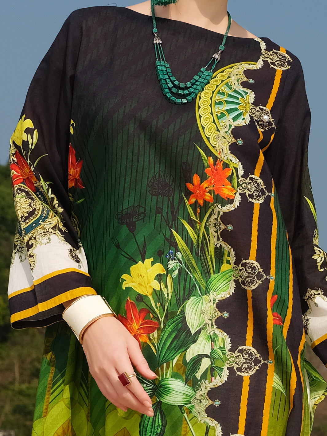 Green Lawn Tunic - ALP-LK-670