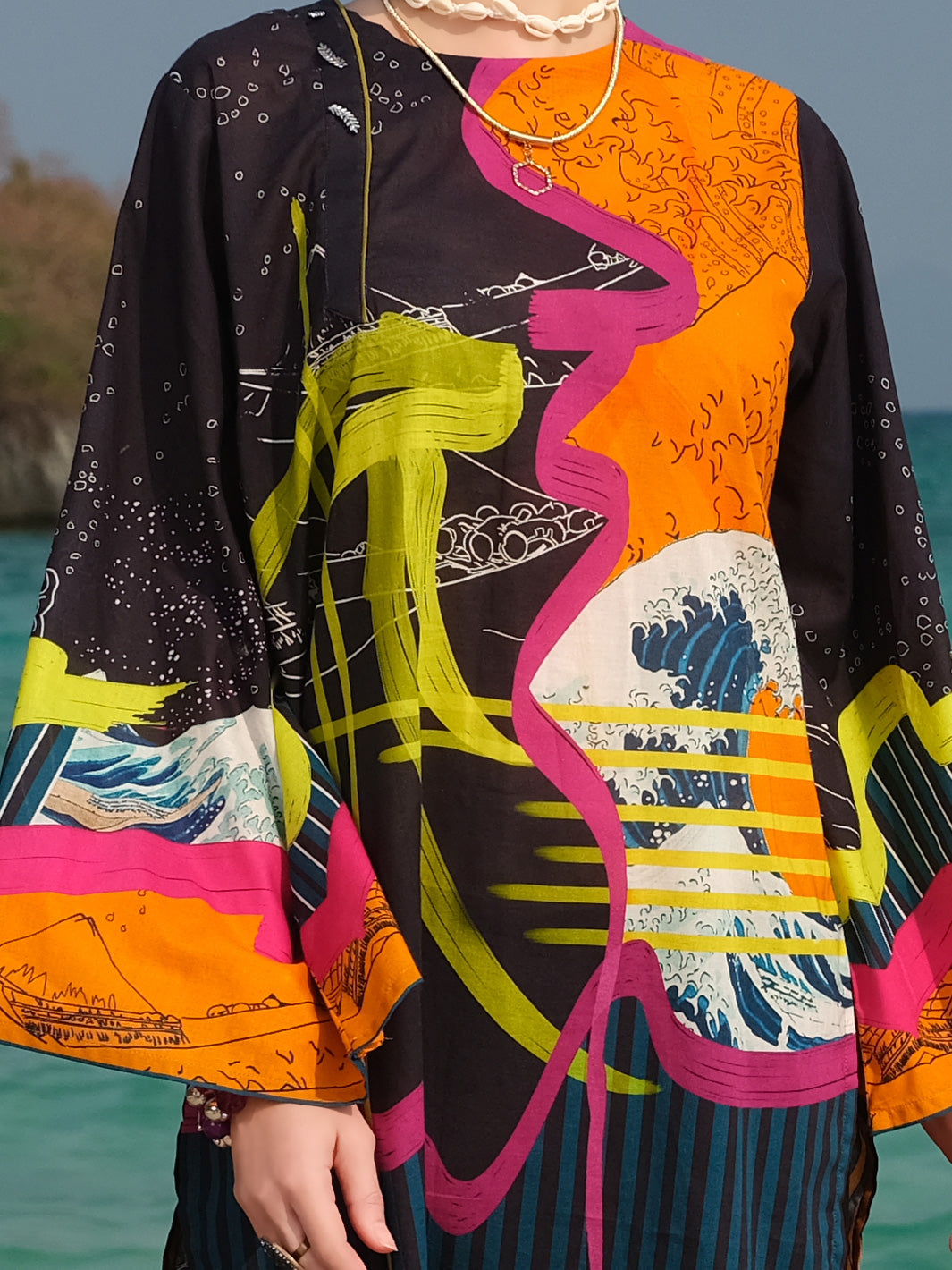 Black Lawn Tunic - ALP-LK-673