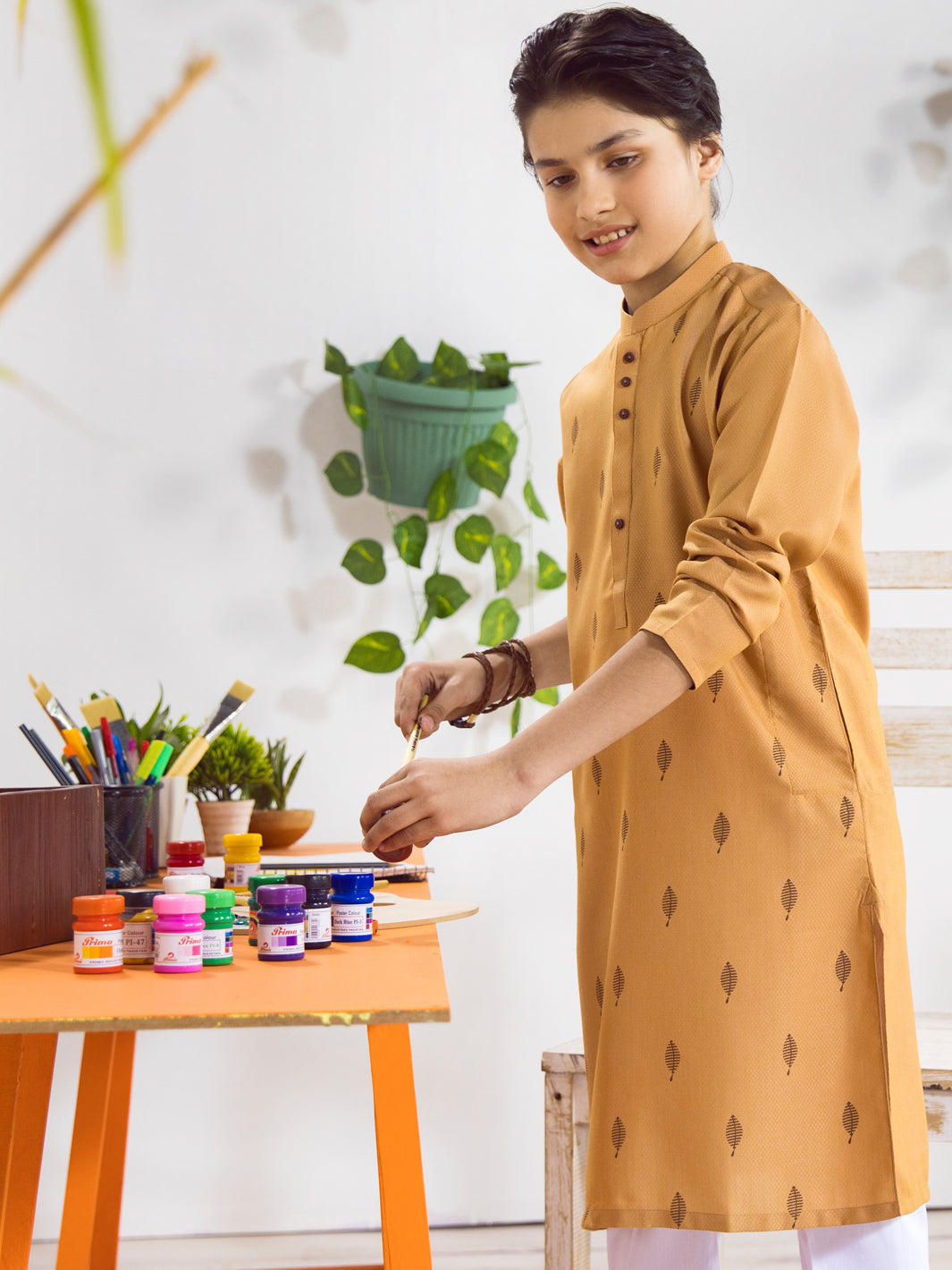 Mustard Boy Kurta - ALT-K-006