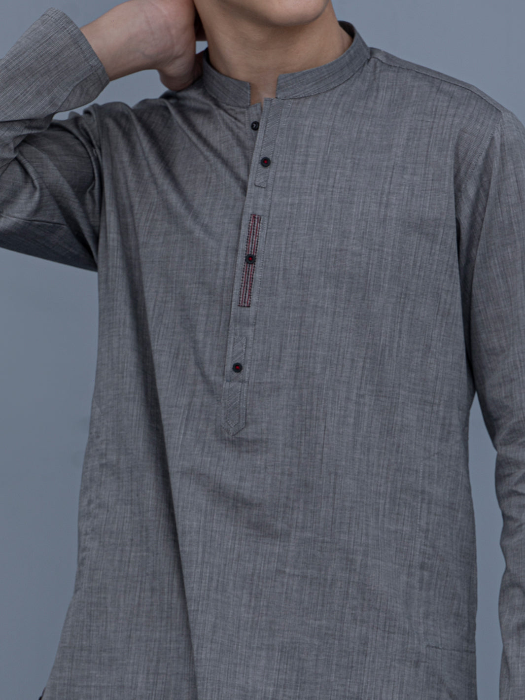 Grey Cotton Kurta - ALT-K-026