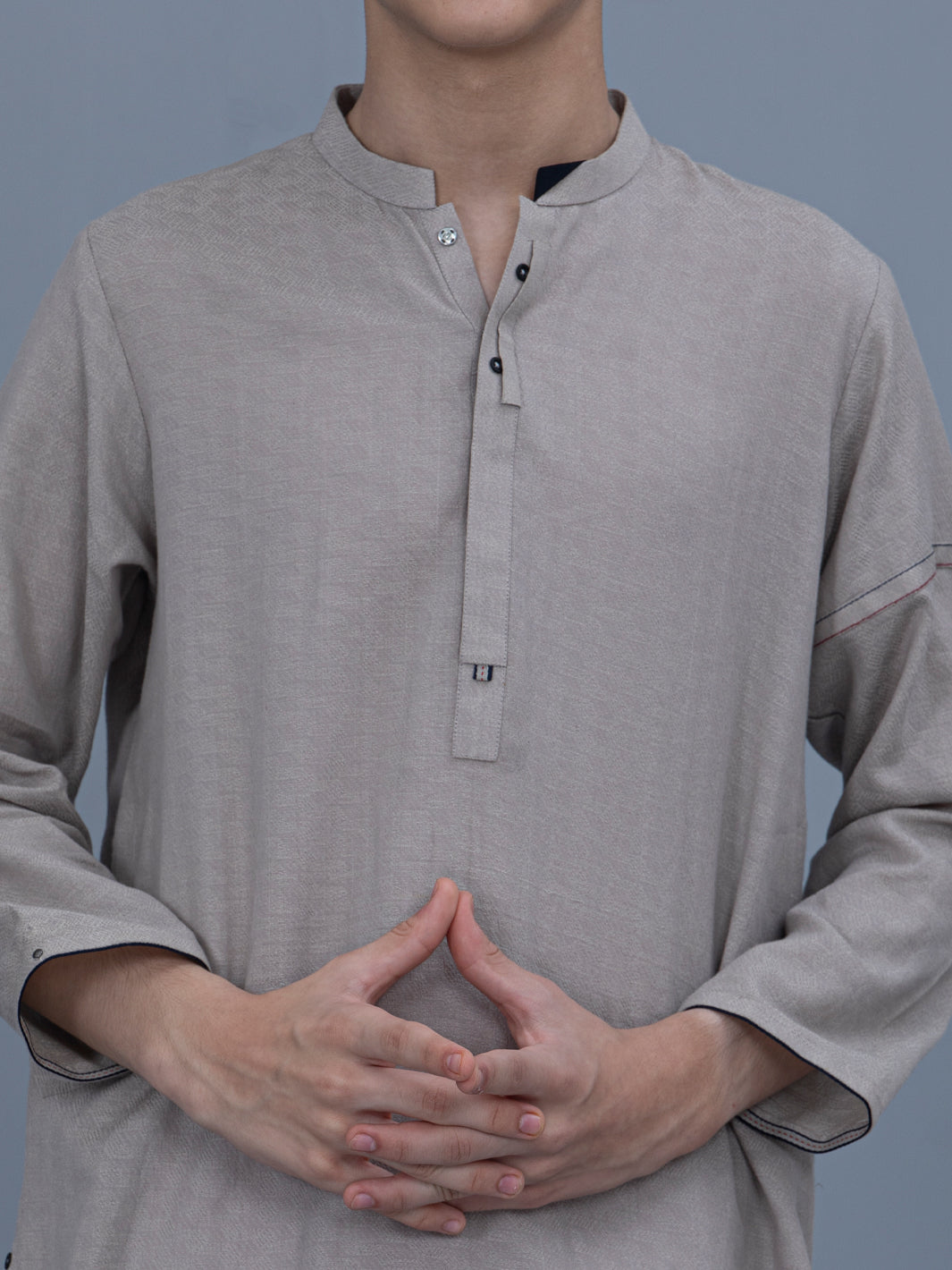 Light Grey Cotton Kurta - ALT-K-027