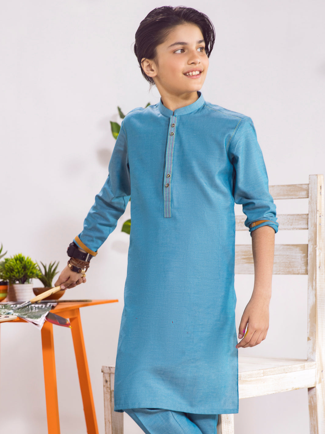 Aqua Blue Boy Kurta Trouser - ALT-KT-015