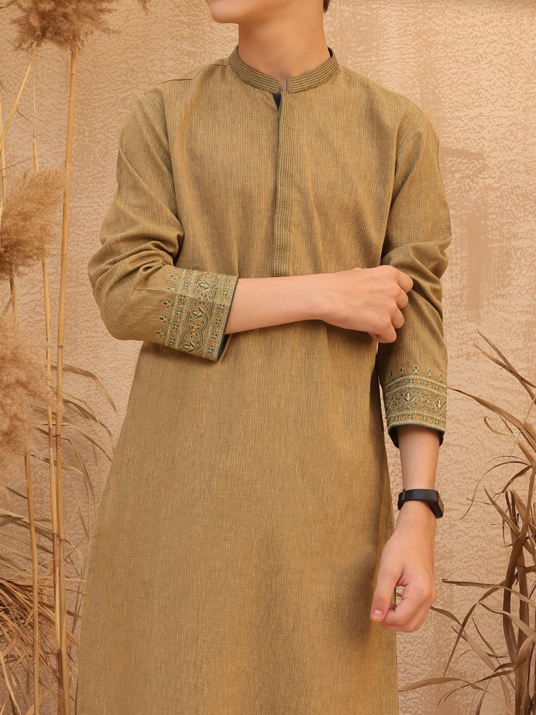 Mehndi Green Blended Kurta Trouser - ALT-KT-023
