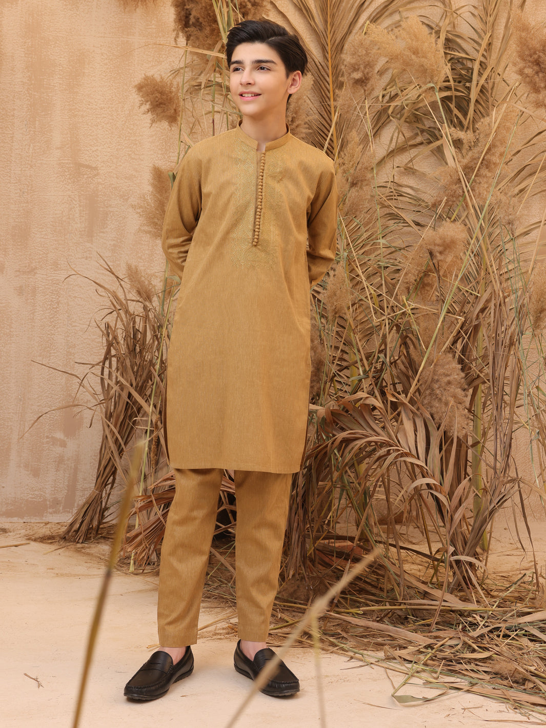 Mustard Blended Kurta Trouser - ALT-KT-025