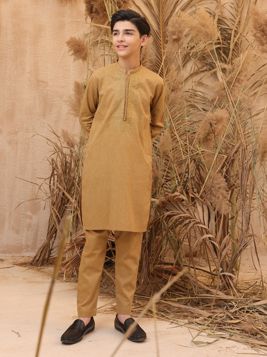Mustard Blended Kurta Trouser - ALT-KT-025