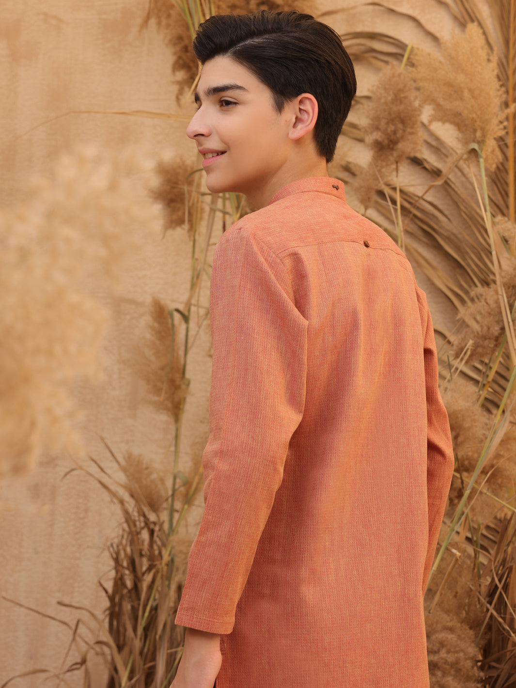 Orange Rust Blended Kurta Trouser - ALT-KT-034