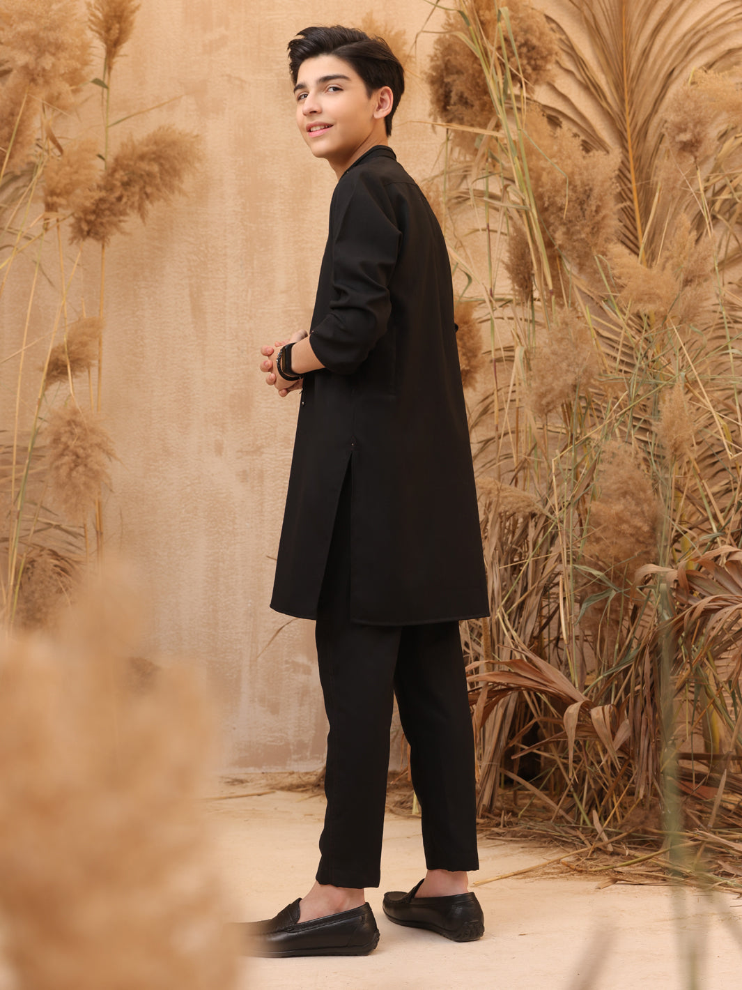 Black Blended Kurta Trouser - ALT-KT-035