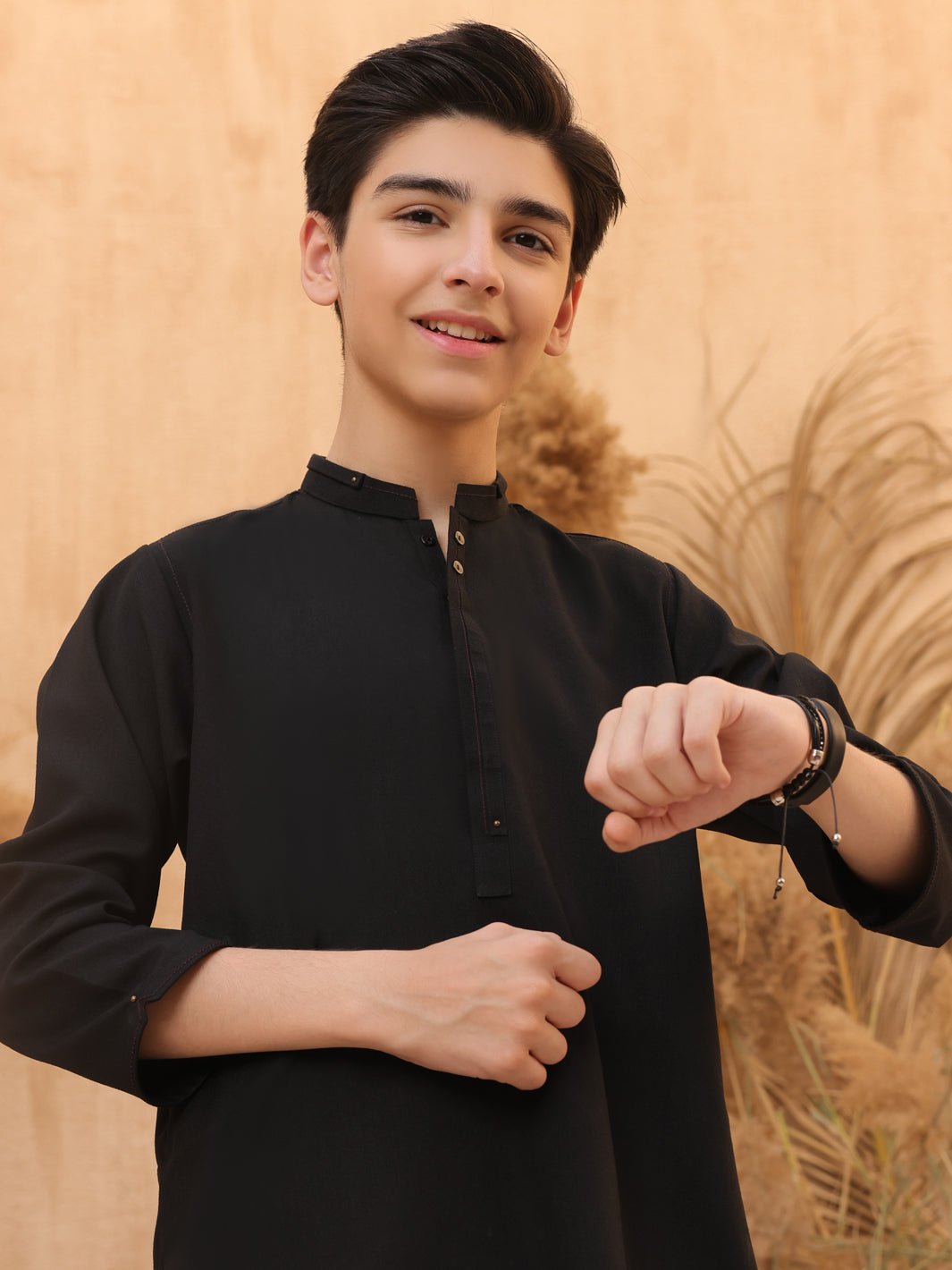 Black Blended Kurta Trouser - ALT-KT-035