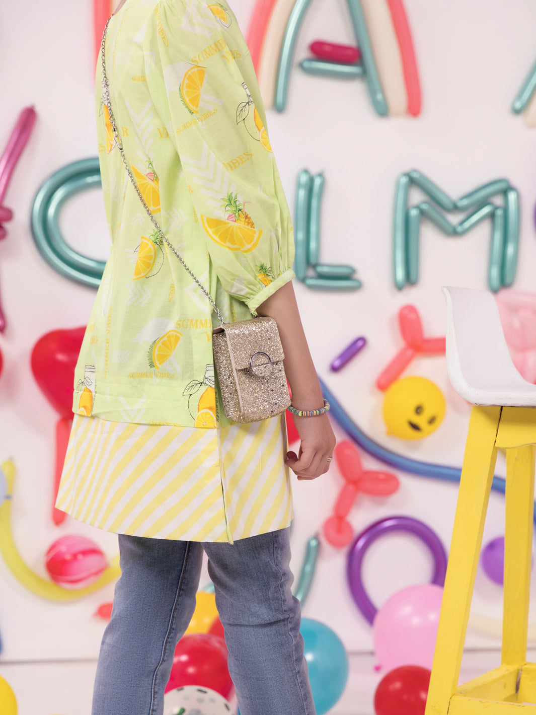 Lime Green Lawn Kurti - ALT-LK-1014