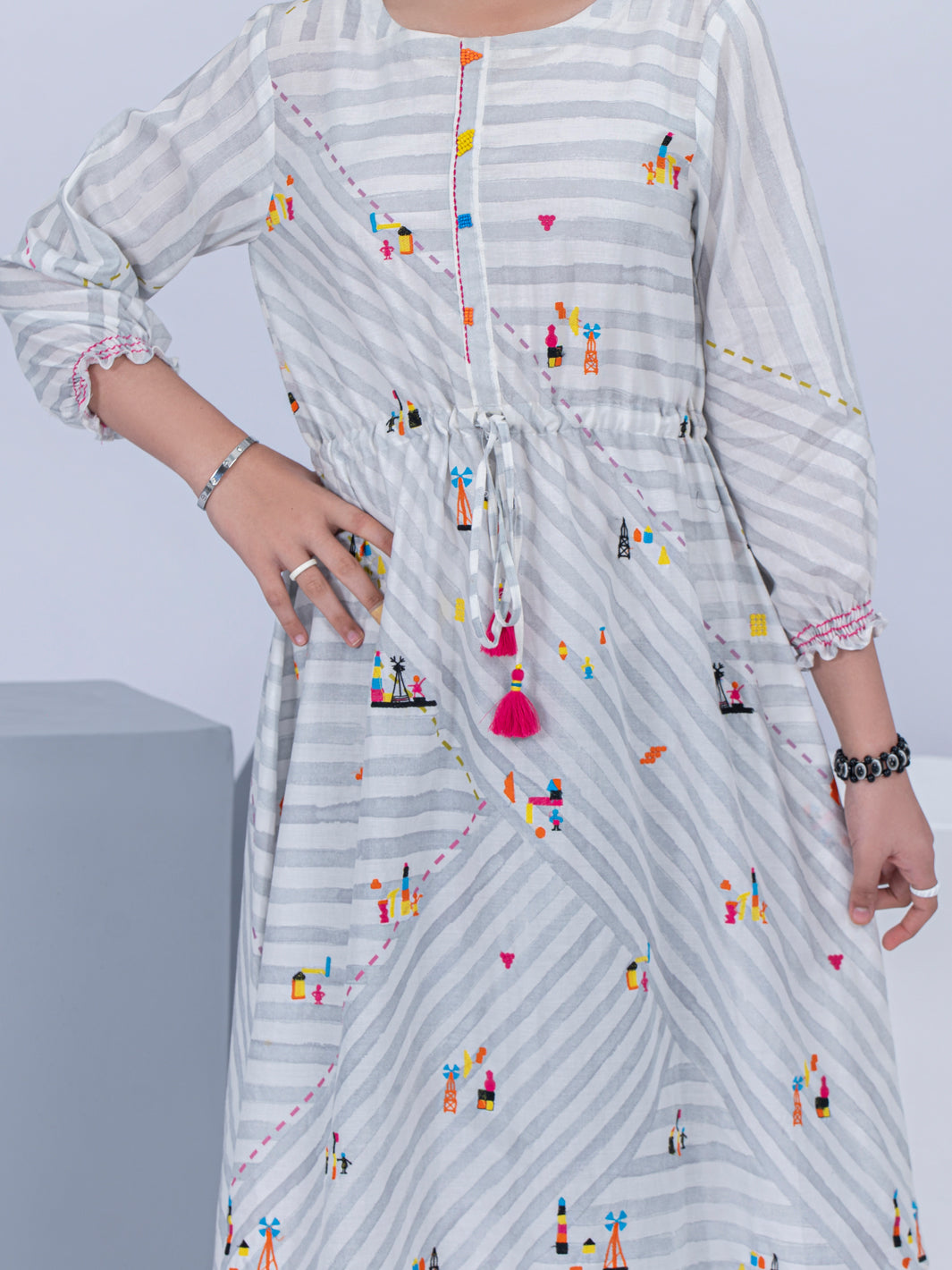 White Cambric Kurti - ALT-LK-1049