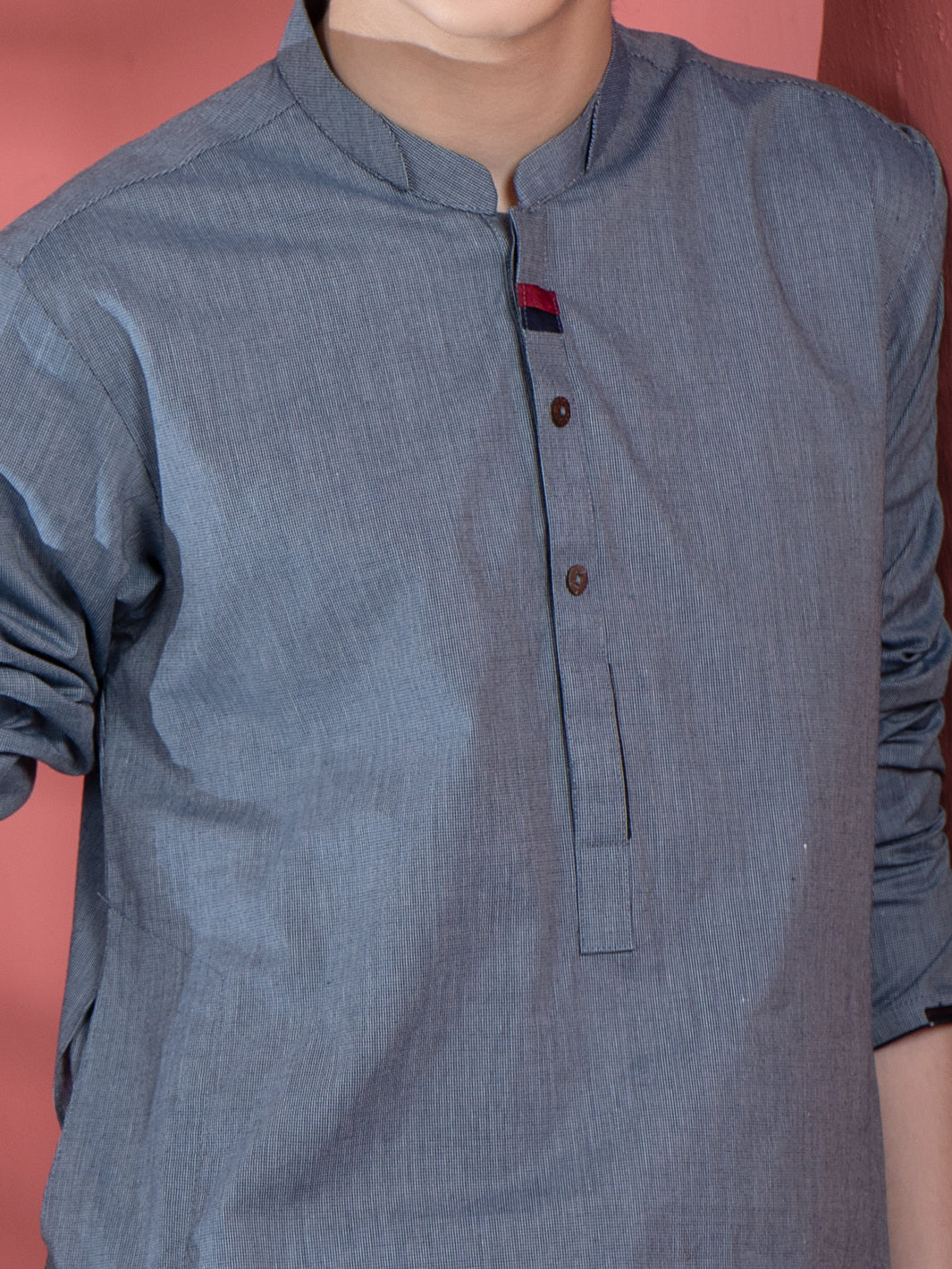 Blue Cotton Boy Kurta - ALT-K-009A