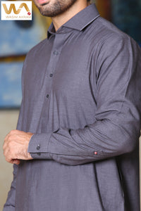 Grey Kameez Shalwar - ALWA-KS-026