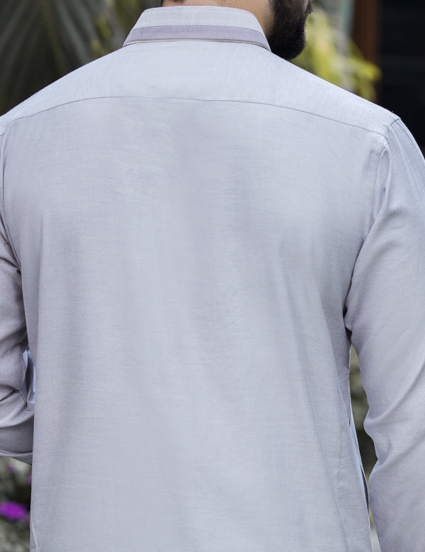 Grey Kameez Shalwar - ALWA-KS-049