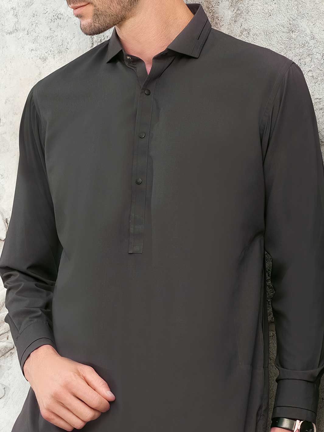 Grey Blended Kameez Shalwar - ALWA-KS-165