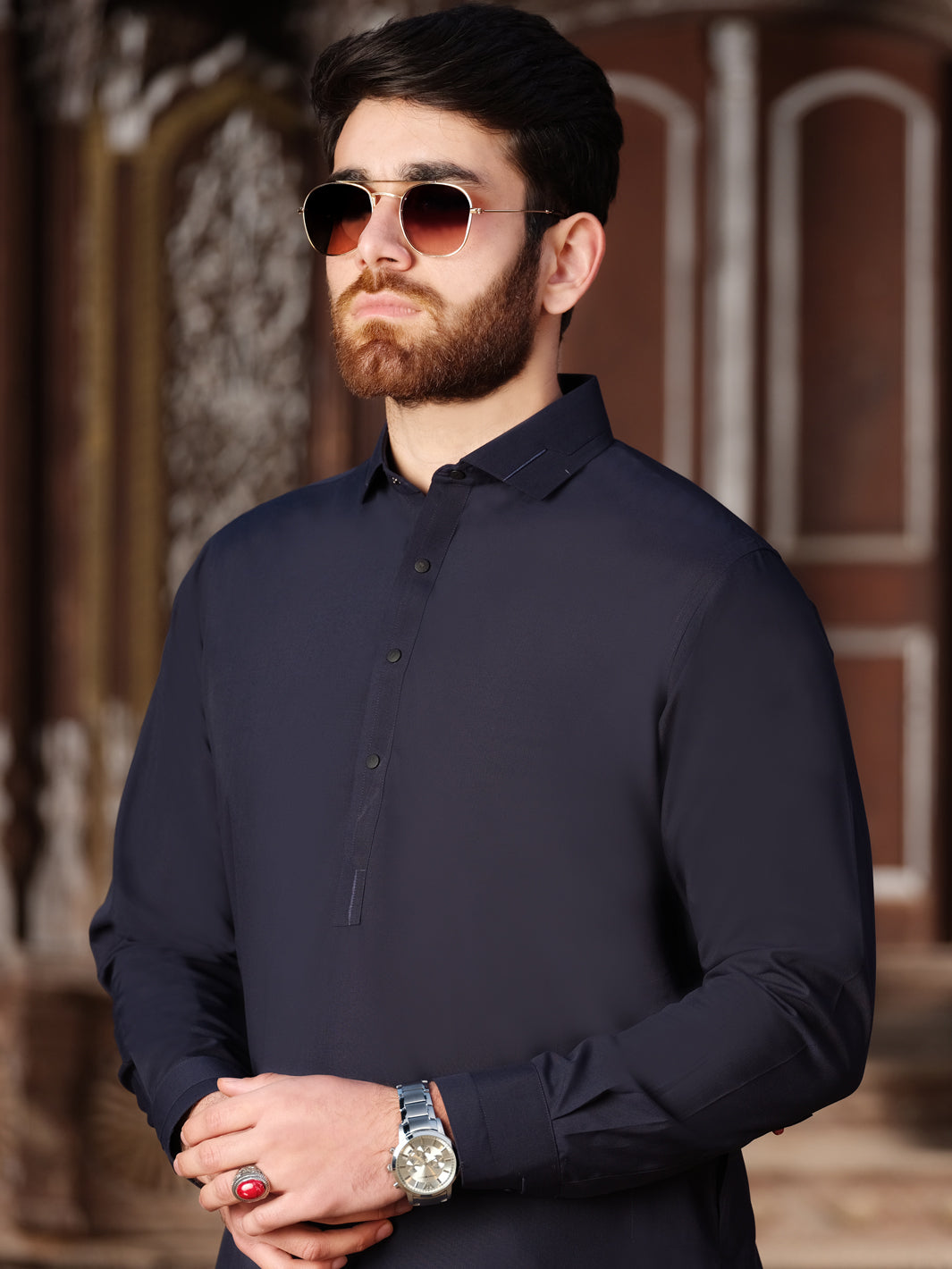 Blue Blended Kameez Shalwar - ALWA-KS-200