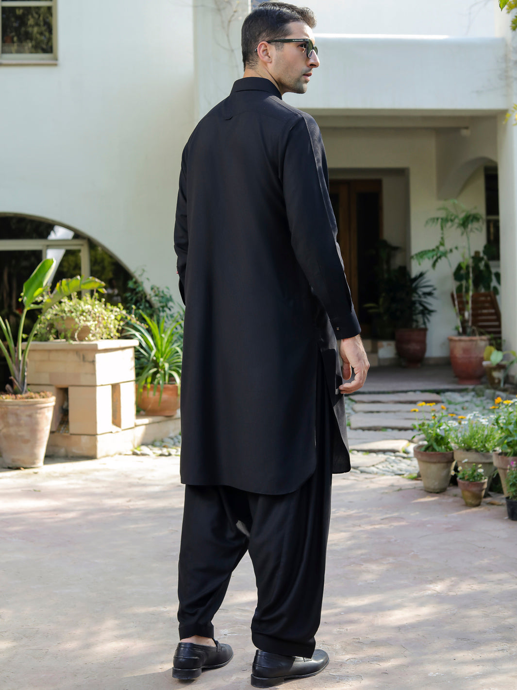 Black Blended Kameez Shalwar - ALWA-KS-307