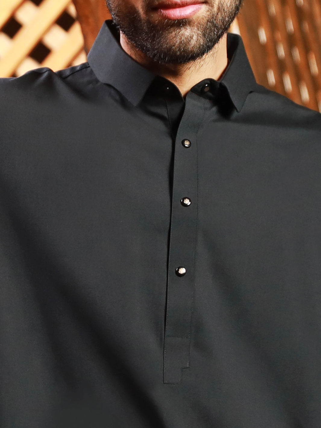Black Blended Kameez Shalwar - ALWA-KS-322