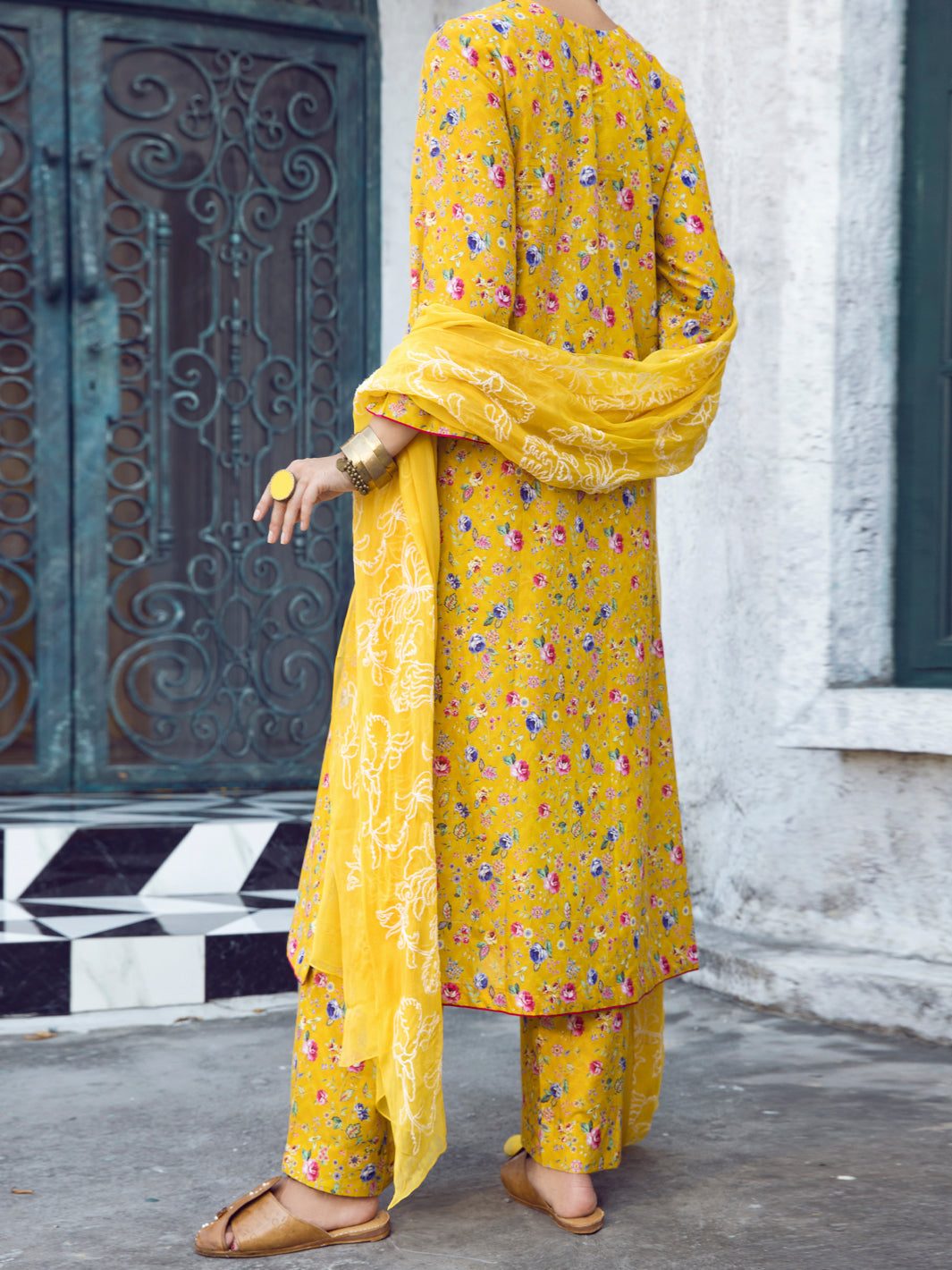 Yellow Lawn 3 Piece Stitched - ALP-3PS-1293