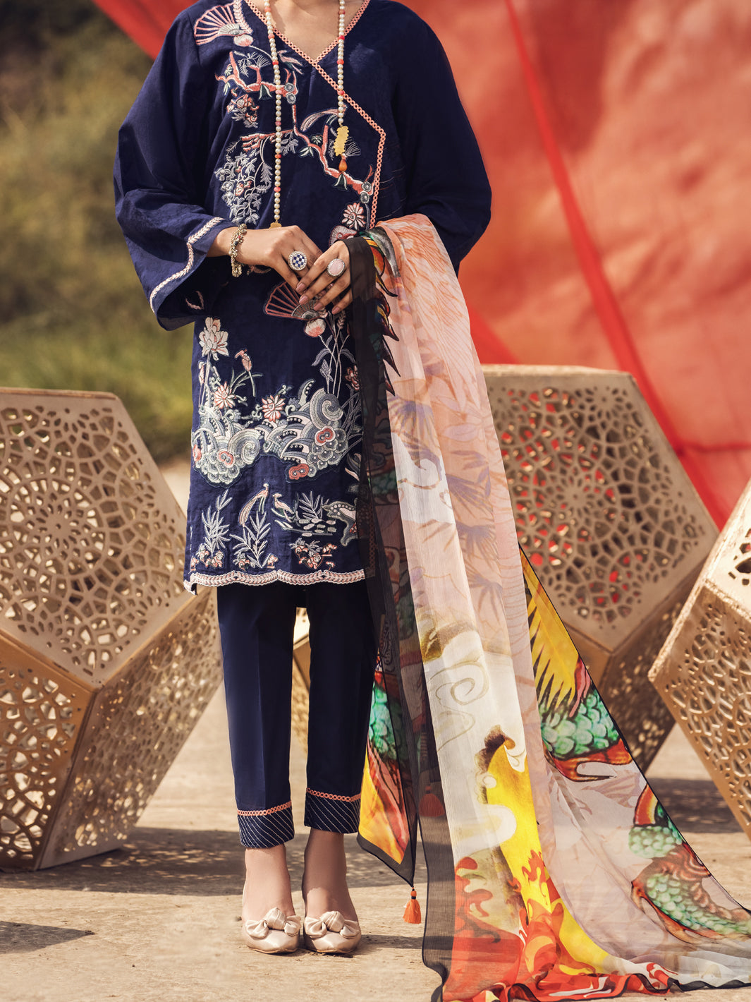 Blue 3Pc Stitched - AWP-3PS-337A