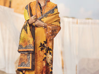 Mustard Jacquard 3Pc Unstitched - AWP-3PS-339A