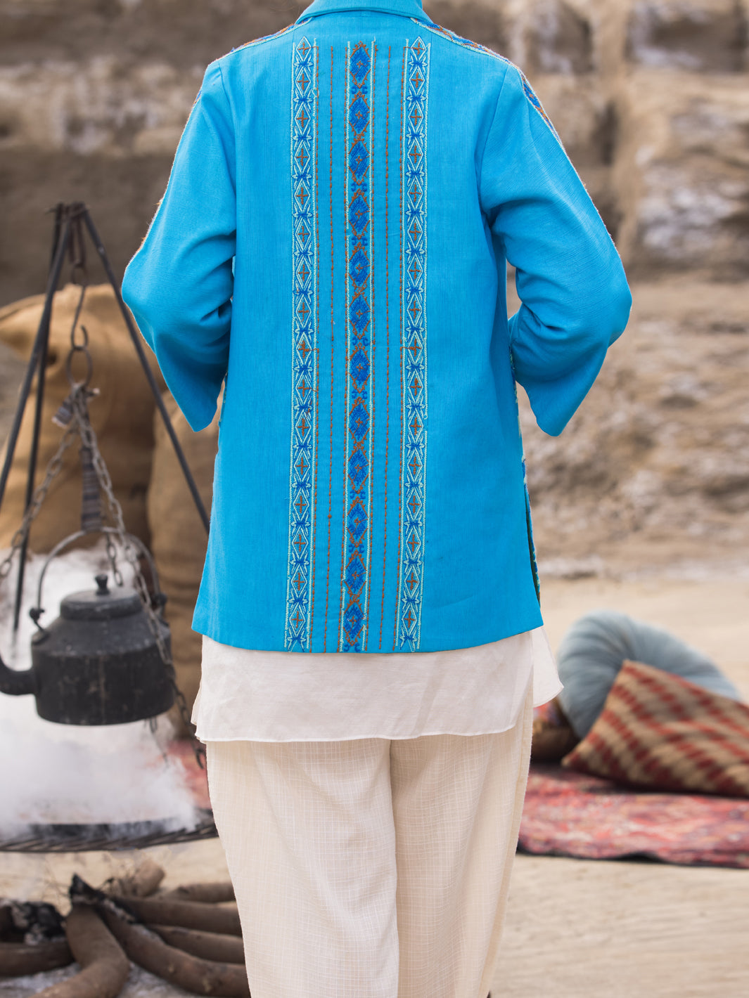 Ferozi Khaddar Jacket - AWP-JT-397