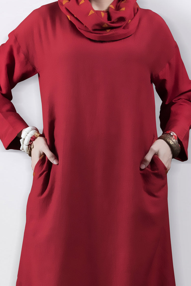 Maroon Karandi Tunic - LK-207