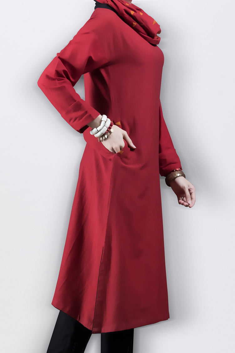 Maroon Karandi Tunic - LK-207