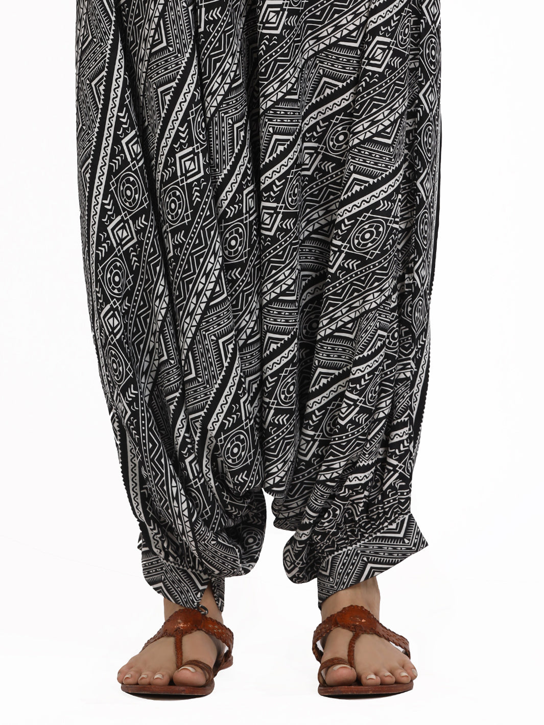 Black-White Women Trouser - AL-T-508