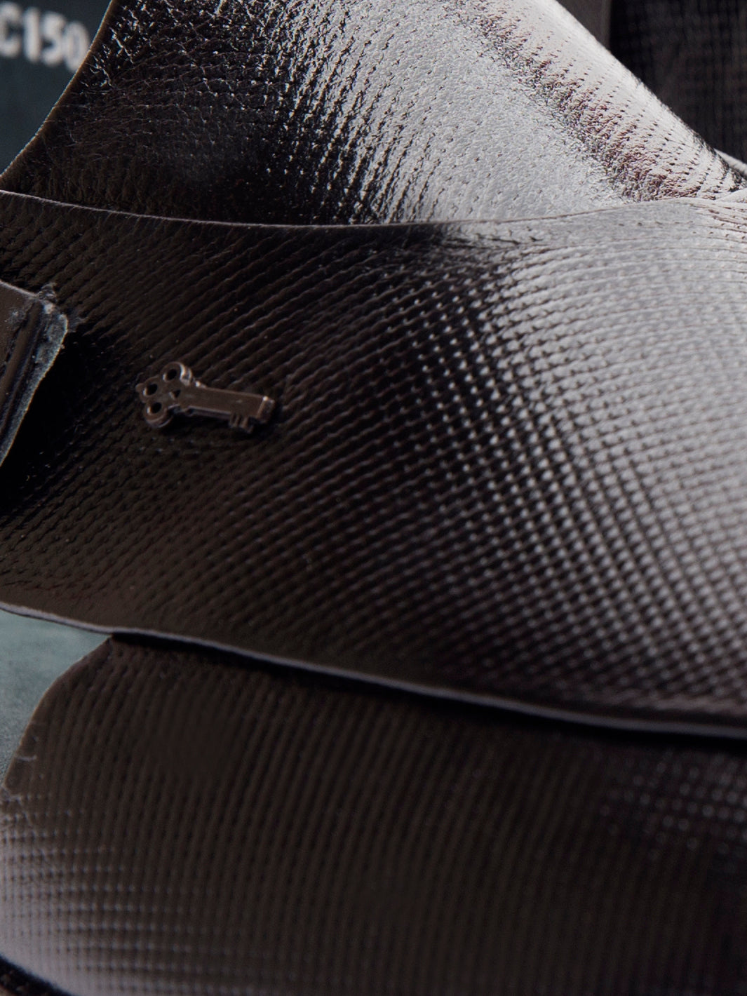 Black Peshawari Chappal - AL-MFW-HC-150