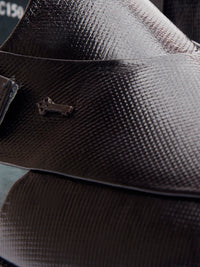 Black Peshawari Chappal - AL-MFW-HC-150