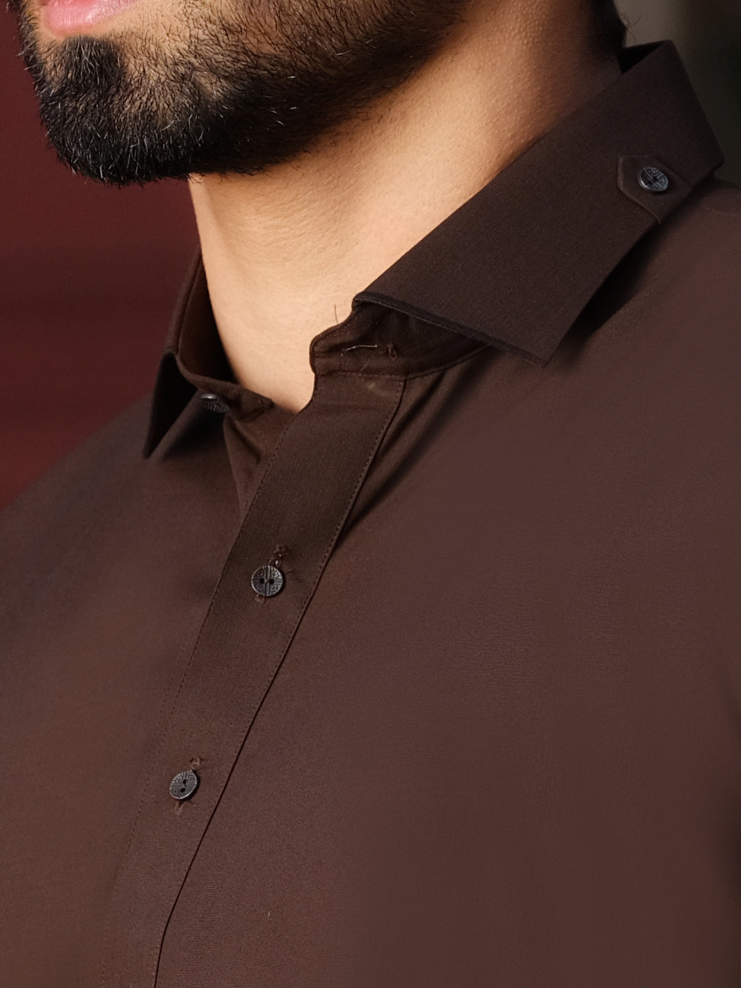 Dark Brown Blended Kameez Shalwar - ALWA-KS-196