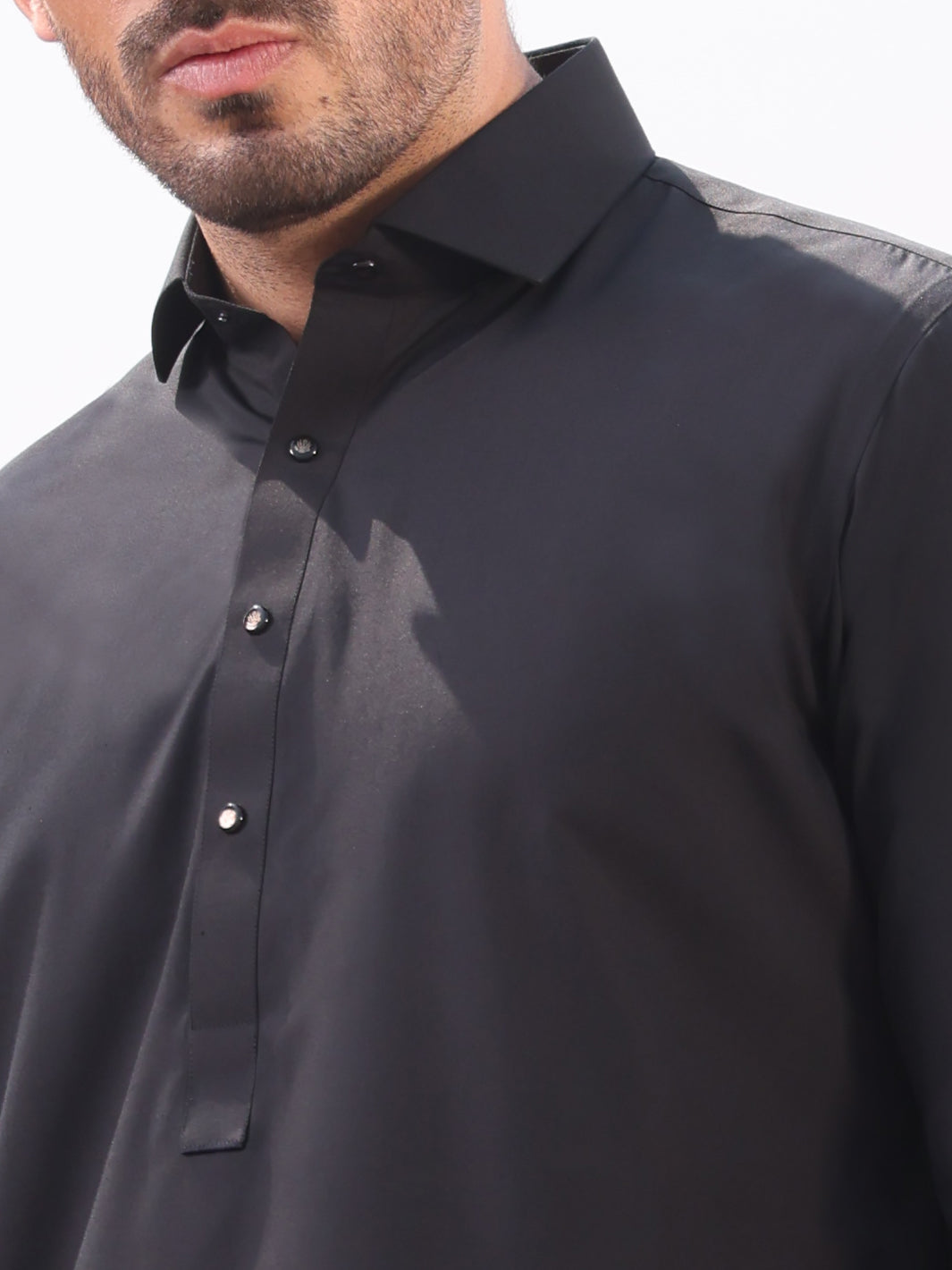 Black Blended Kameez Shalwar - ALWA-KS-231