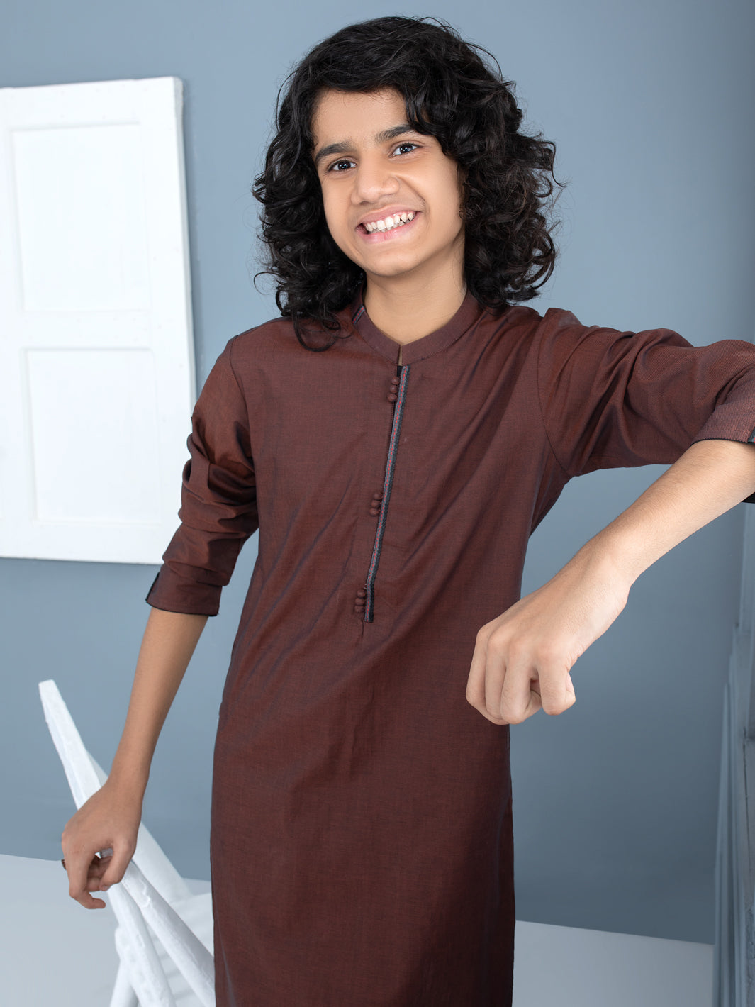 Dark Brown Cotton Kurta Trouser - ALT-KT-013