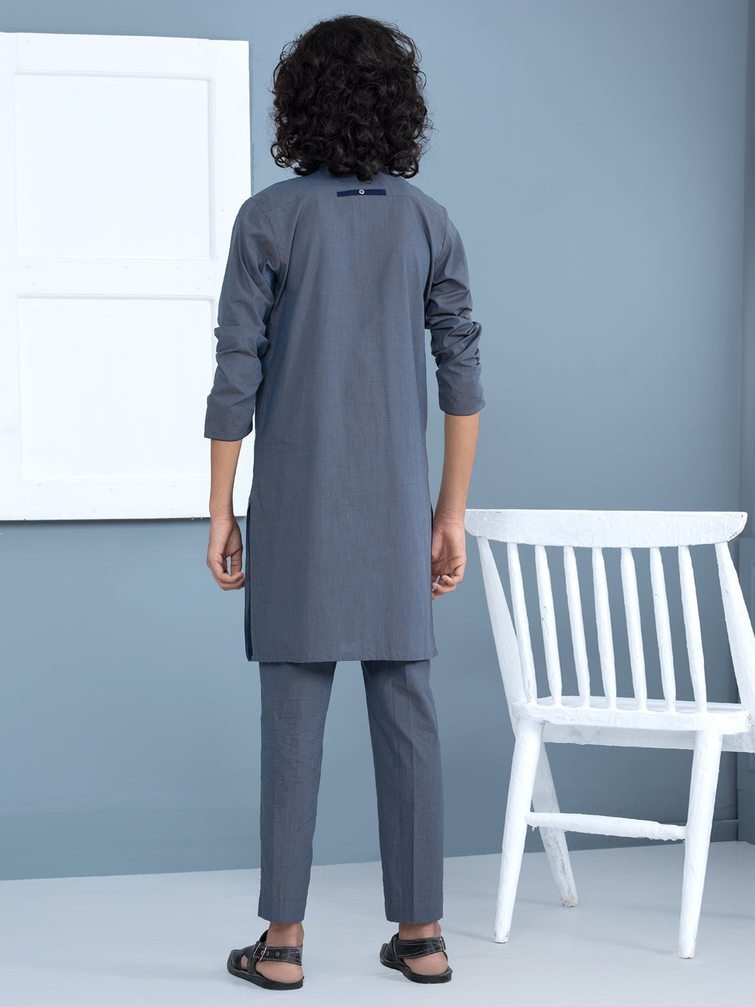Grey Cotton Kurta Trouser - ALT-KT-024