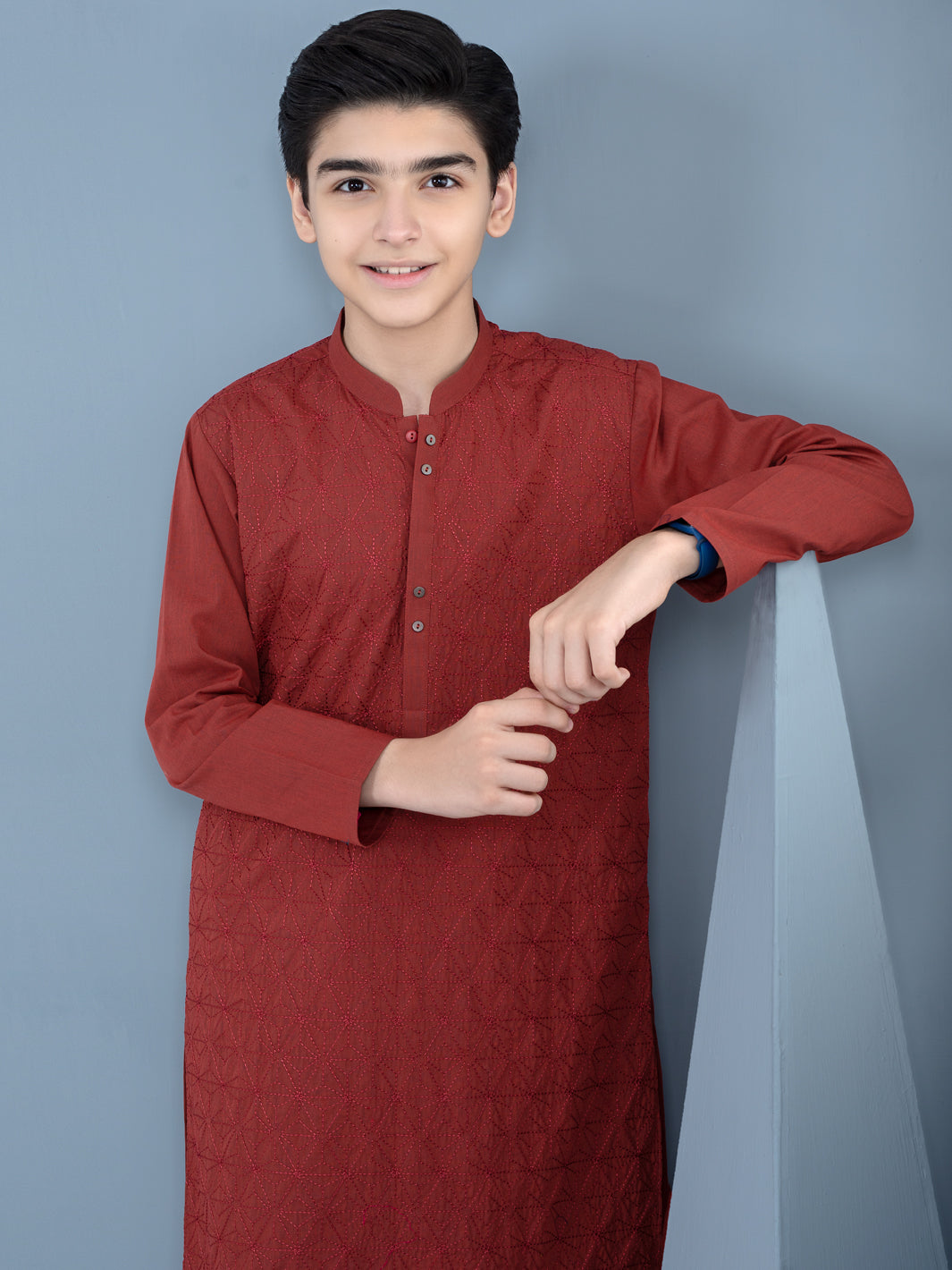 Rust Cotton Kurta Trouser - ALT-KT-026