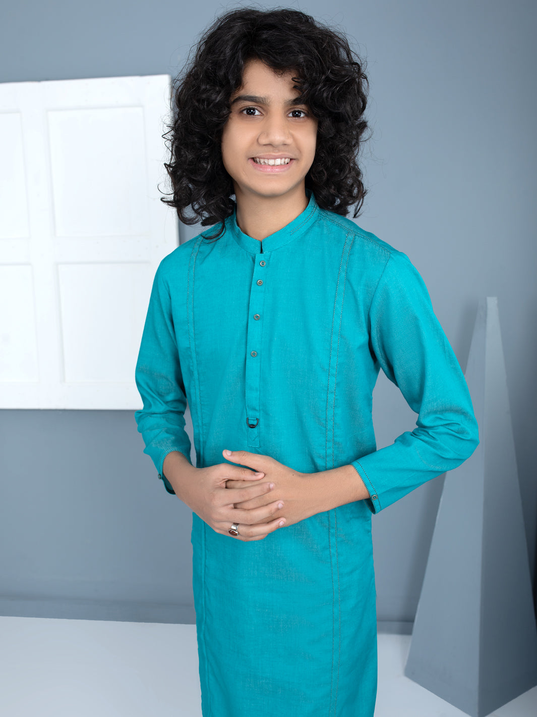 Sea Green Blended Kurta Trouser - ALT-KT-029