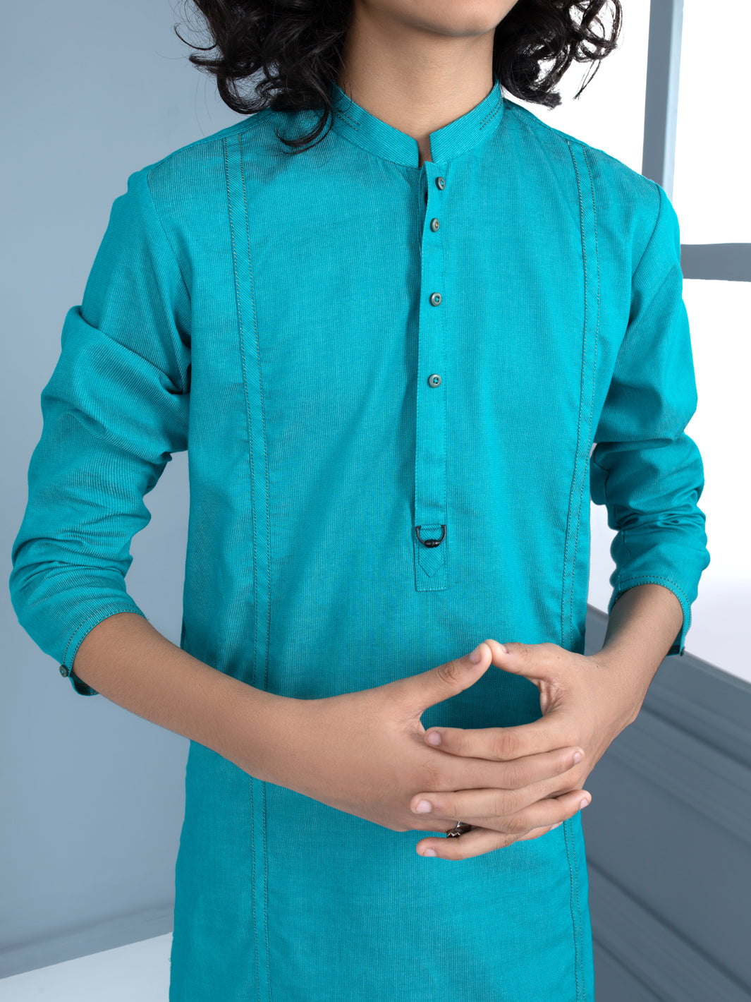 Sea Green Blended Kurta Trouser - ALT-KT-029