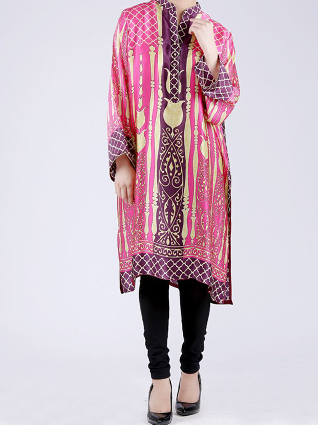 Pink Silk Tunic - LK-026 Default