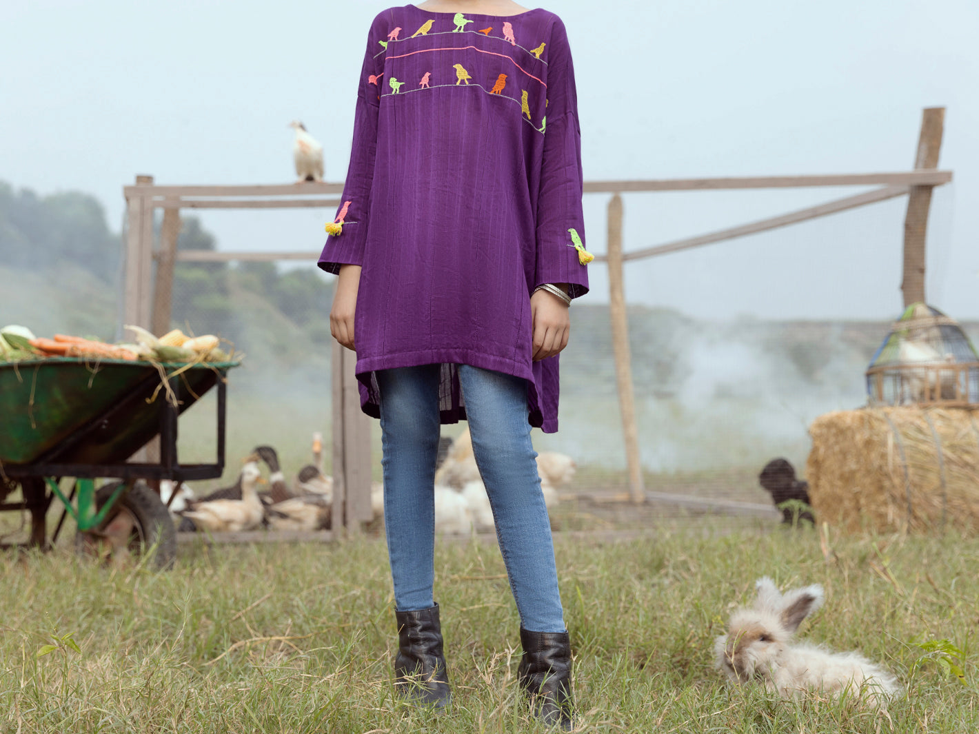 Magneta Yarn Dyed Kurti - ALT-LK-1064