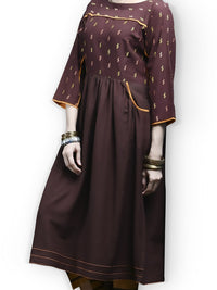 Brown Karandi Tunic - LK-210